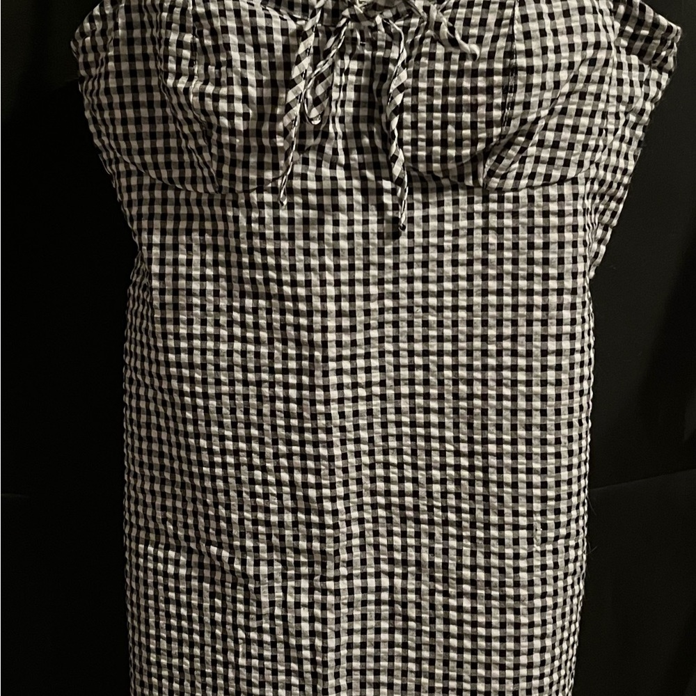 Black and White Gingham Dress